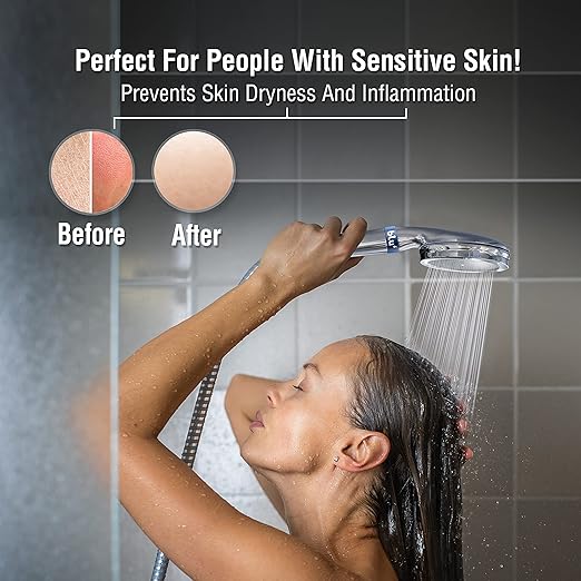 blu Ionic Shower Head and Shower Filter - Deluxe Combo Pack